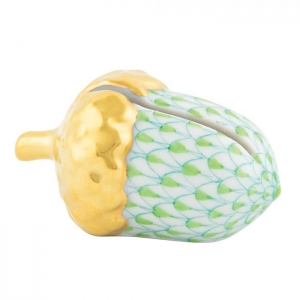 Herend Acorn Place Card Holder - Key Lime