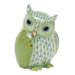 Herend Mother Owl Key Lime