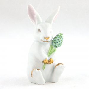 Herend Blossom Bunny - Multi / Key Lime