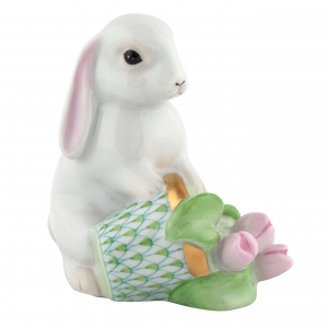 Herend Flowerpot Bunny - Key Lime