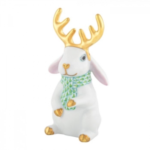 Herend Reindeer Rabbit - Multicolor - Key Lime