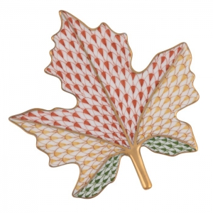 Herend Maple Leaf / Multicolor Fishnet