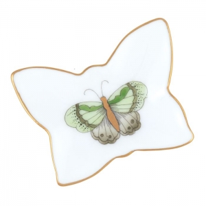 Herend Small Butterfly Tray Green