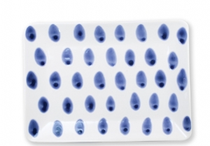 Vietri Santorini Dot Small Rectangular Platter