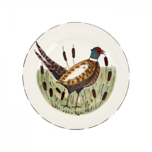 Vietri Wildlife Pheasant Dinner Plate