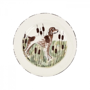 Vietri Wildlife Spaniel Dinner Plate