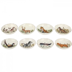 Vietri Wildlife Assorted Pasta Bowls - Set of 8