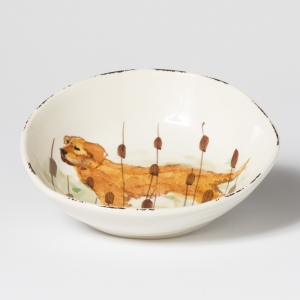 Vietri Wild Life Hunting Dog Pasta Bowl