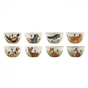 Vietri Wildlife Assorted Cereal Bowls - Set of 8
