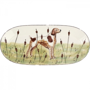 Vietri Wildlife Spaniel Oval Platter
