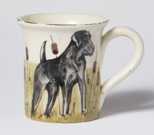 Vietri Wildlife Black Hunting Dog Mug