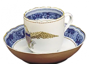 Mottahedeh Diplomatic Eagle Tea Cup + Saucer
