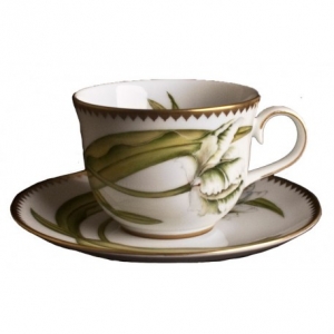Anna Weatherley White Tulips Saucer