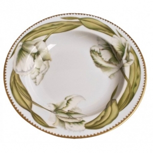Anna Weatherley White Tulips Rim Soup Bowl