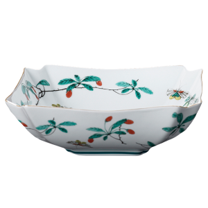 Mottahedeh Famille Verte Low Square Bowl - 8.5"