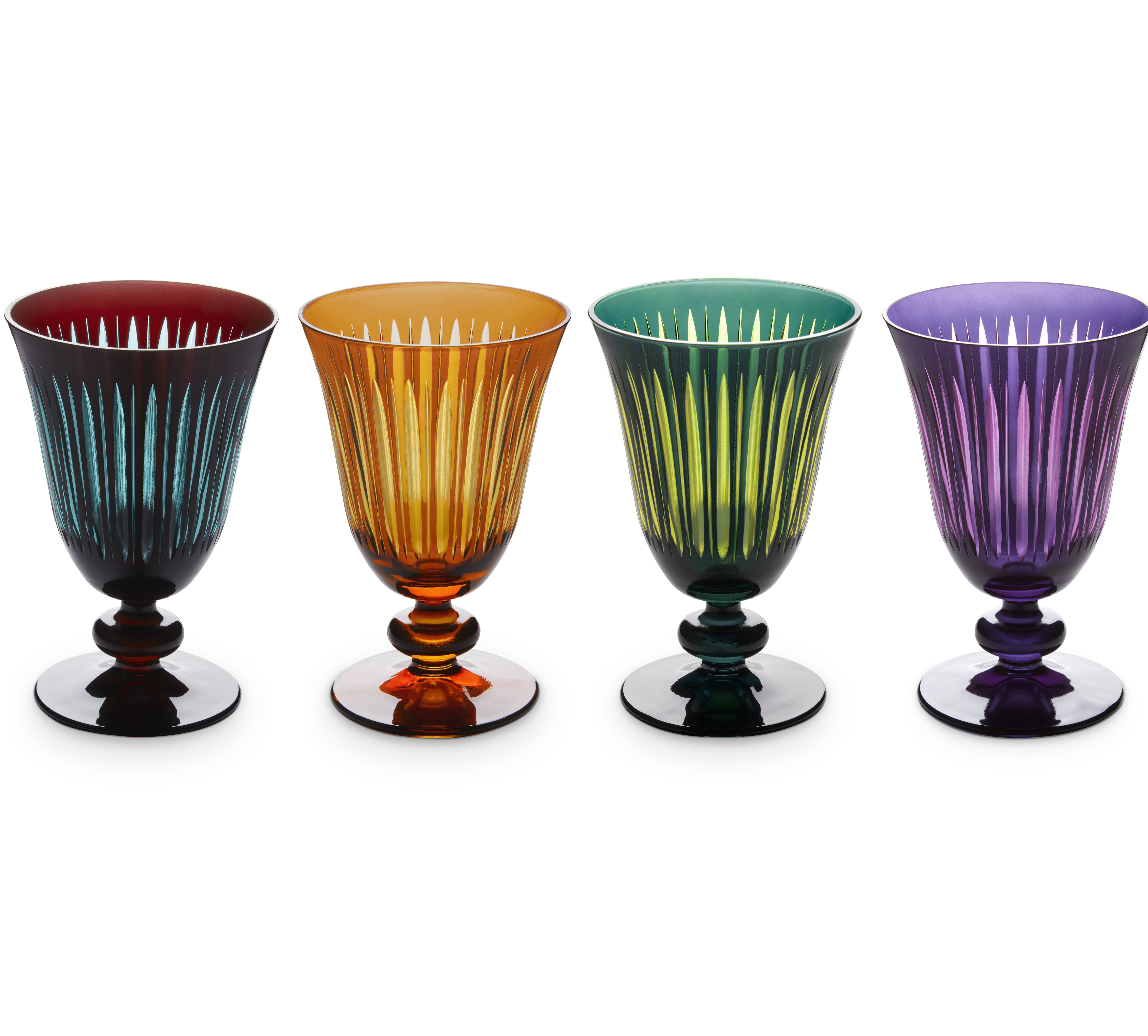 L'Objet Prism Assorted Colors Wine Glasses - Set 4