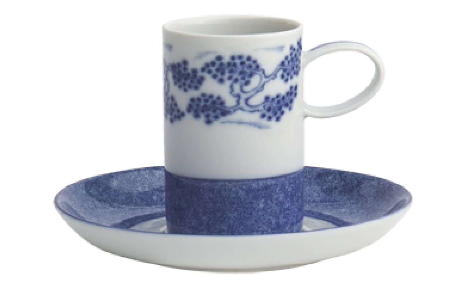 Mottahedeh Blue Shou Demitasse Cup & Saucer