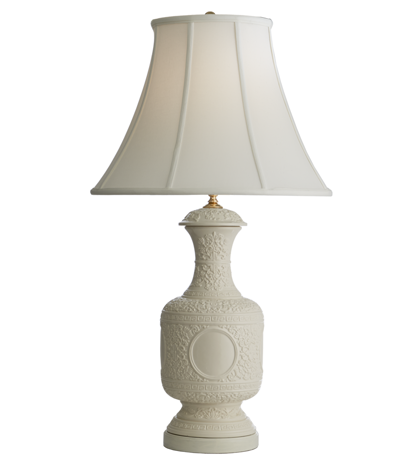 Mottahedeh Greek Key Lamp Mottahedeh Creamware Greek Key Lamp