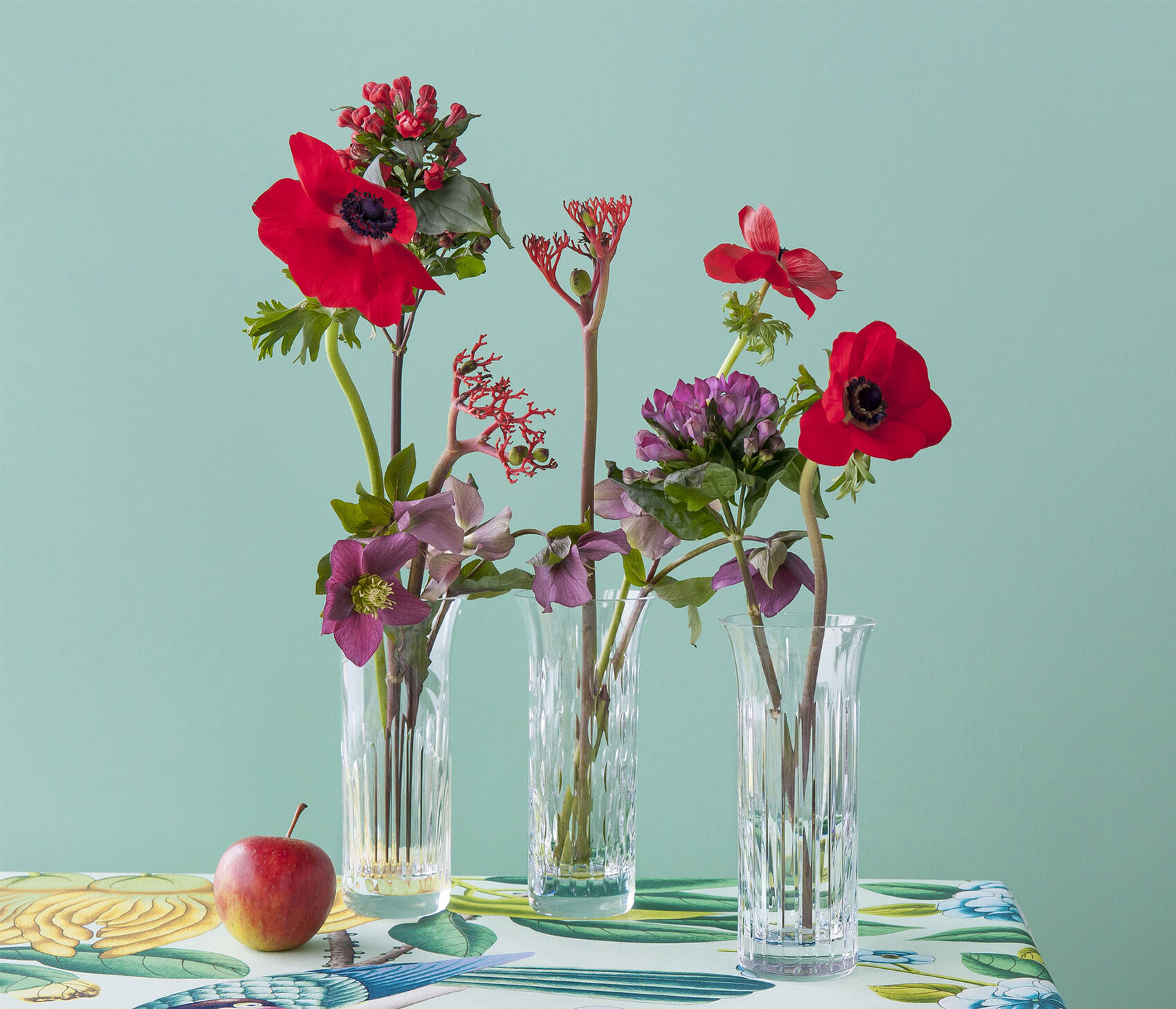 Baccarat Flora Vase Set_Baccarat 3 Vase 2_Baccarat Flora Vases