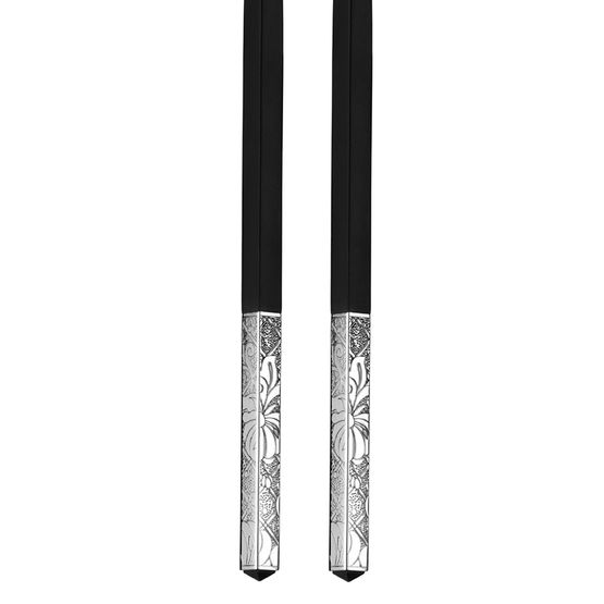 Christofle Jardin D'Eden Chinese Chopsticks / Silver