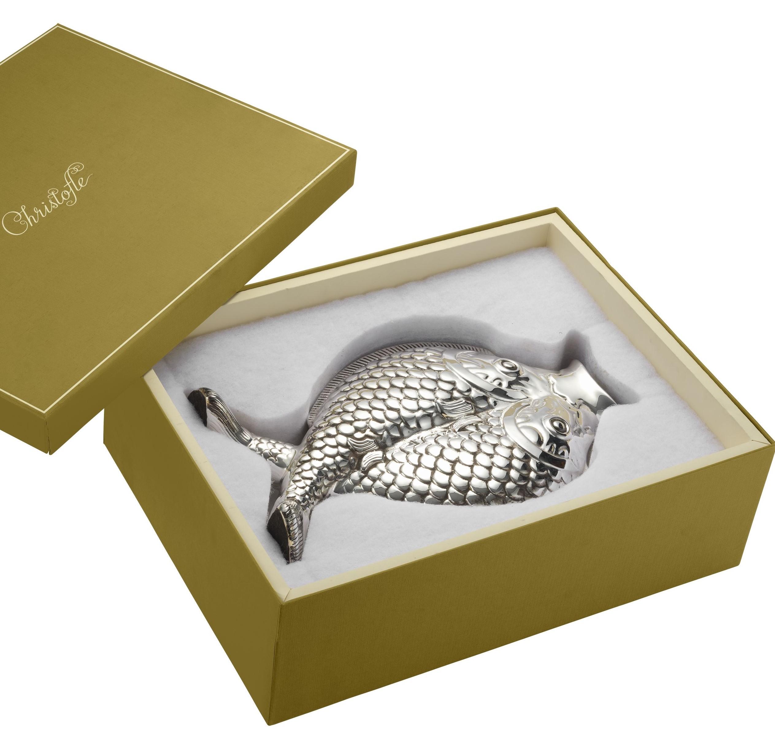 Christofle Les Collections Historiques Fish Shape Vase_Christofle