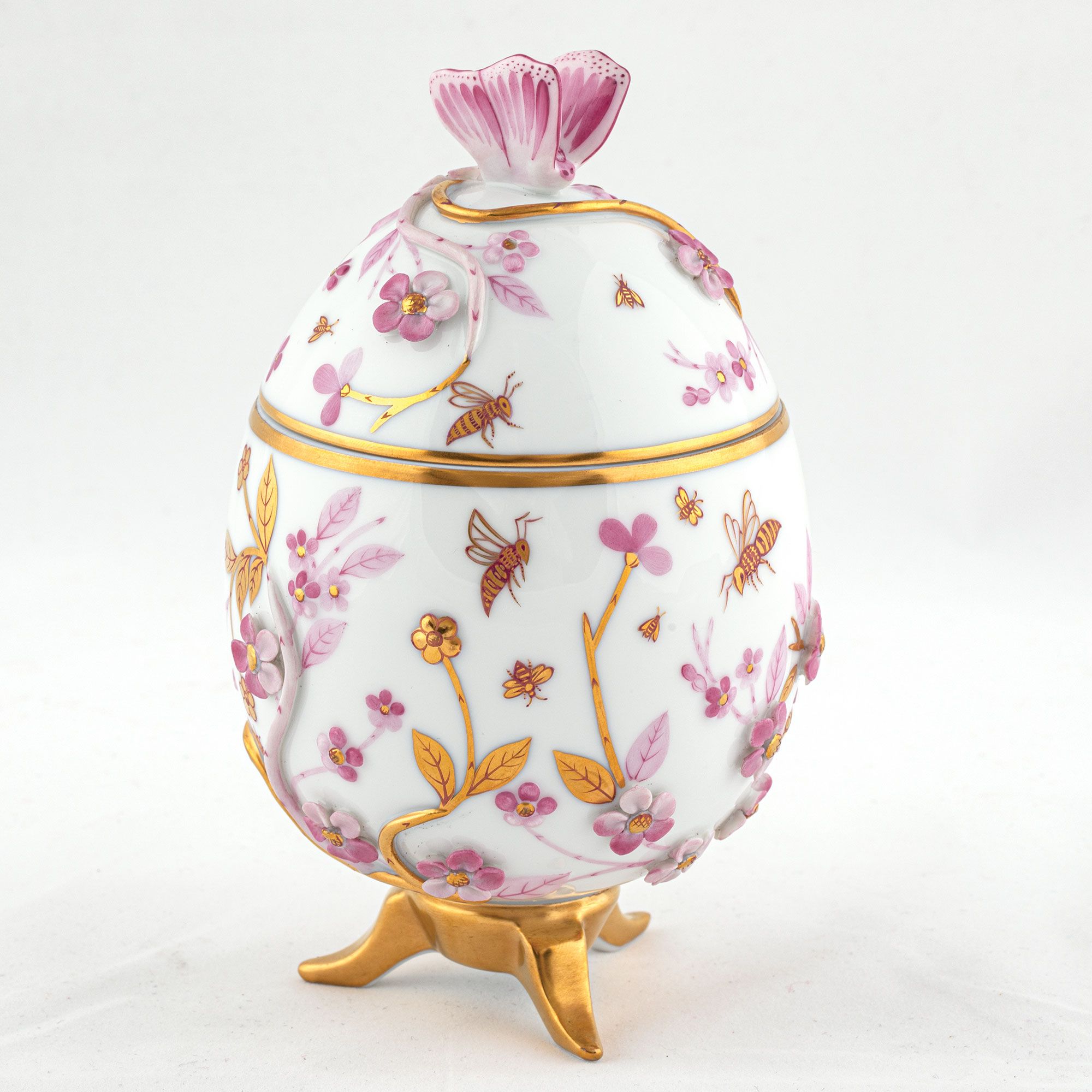 Herend Egg With Flowers - Thumbnail 2
