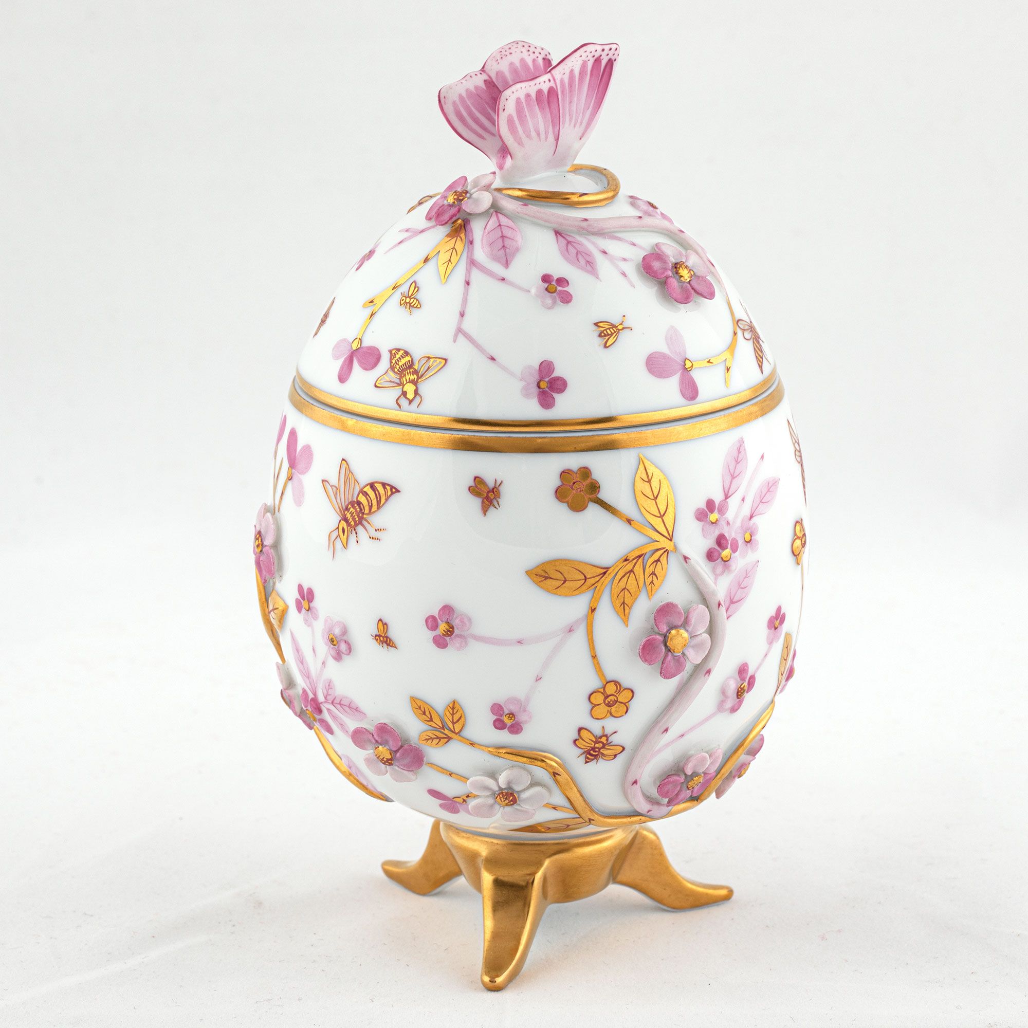 Herend Egg With Flowers - Thumbnail 5