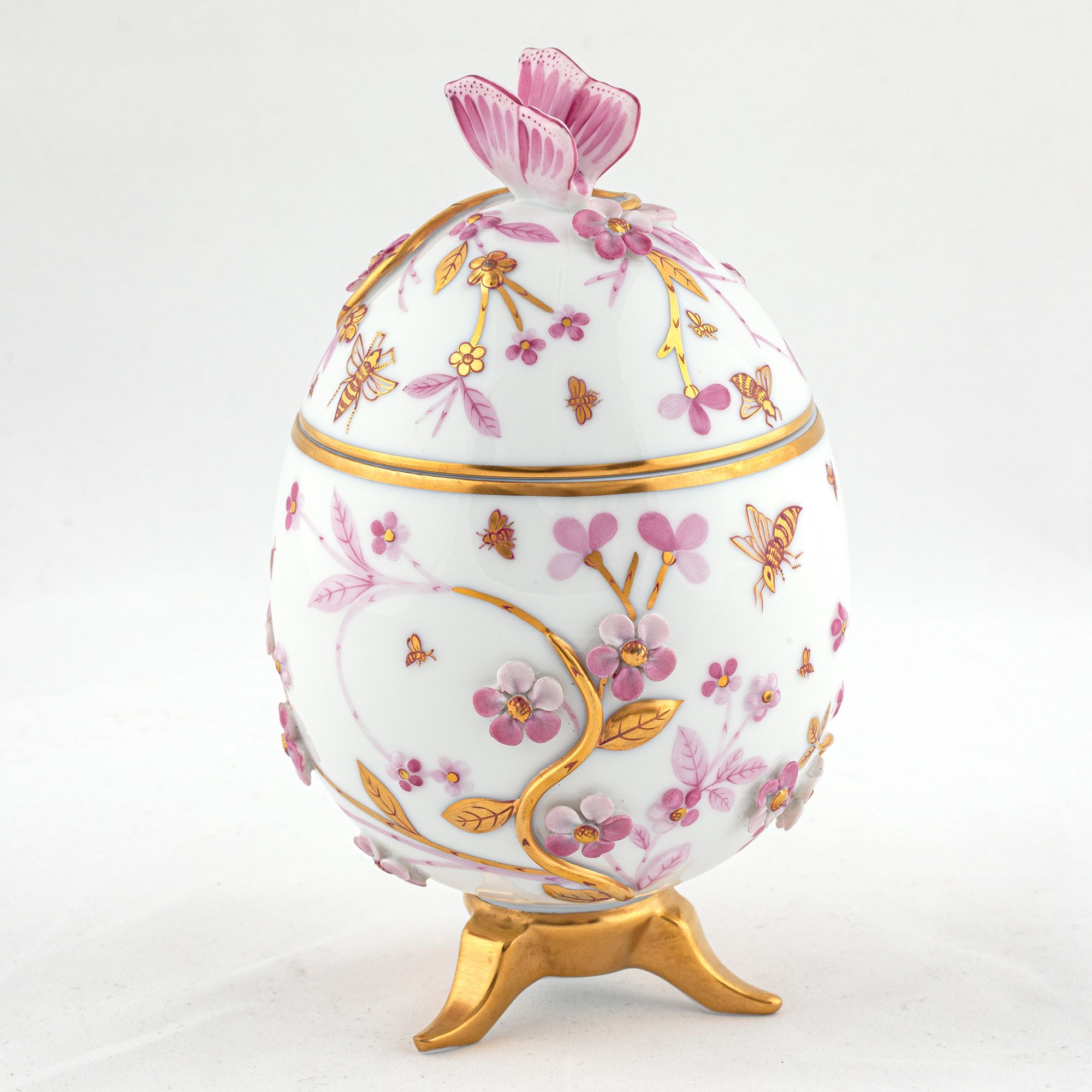 Herend Egg With Flowers - Thumbnail 3