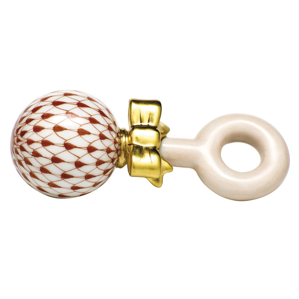 gold baby rattle
