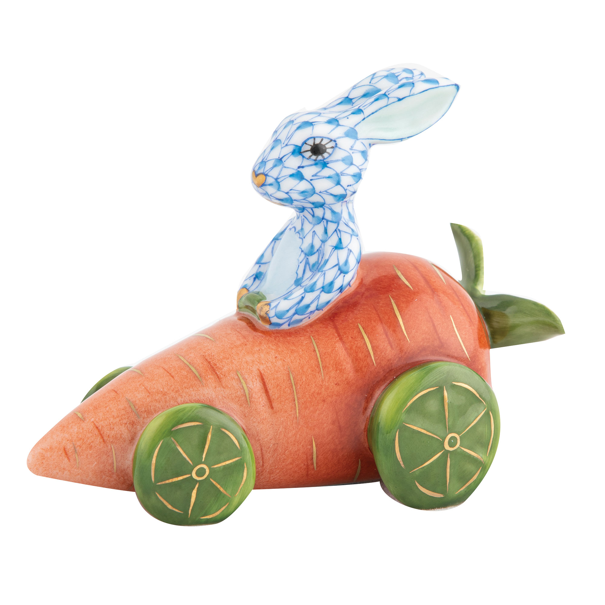 Herend Carrot Car Bunny Blue: Gien China-Juliska-Baccarat Crystal