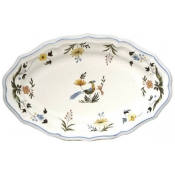Gien Oiseaux De Paradis Large Oval Platter -16"