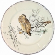 Gien Grands Oiseaux Dessert Plate - Brown Duck(Bernache)