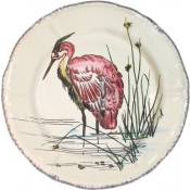 Gien Grands Oiseaux Dinner Plate - Heron
