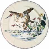 Gien Grands Oiseaux Dinner Plate - Pelican
