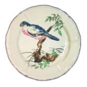Gien Grands Oiseaux Dinner Plate - Parakeet( Perroquet )