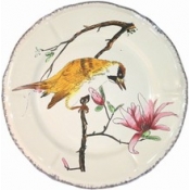Gien Grands Oiseaux Dinner Plate - Woodpecker (Pivert )