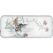 Gien Grands Oiseaux Oblong Serving Tray - 14"