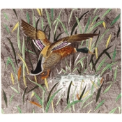 Gien Rambouillet Square Plate Duck