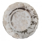 Philippe Deshoulieres Jardin Secret White & Platinum Accent Plate - 8.75"