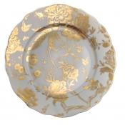 Philippe Deshoulieres Jardin Secret Grey & Gold Accent Plate - 8.75"