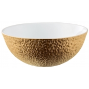 Raynaud Mineral Irise - Yellow Gold Salad Bowl - Calabash Shape