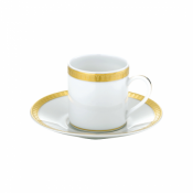 Christofle  Malmaison Gold Demitasse Cup & Saucer
