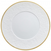 Raynaud Italian Renaissance Filet Gold Filet Dinner Plate w/ Engraved Rim - 10.6"