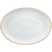 Raynaud Italian Renaissance Filet Gold Filet Oval Platter - 14.2"