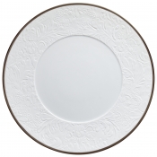 Raynaud Italian Renaissance Filet Platinum Dinner Plate w/ Engraved Rim - 10.6"