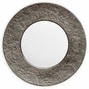 Raynaud Italian Renaissance Platinum Dessert Plate w/ Engraved Rim - 9.4"