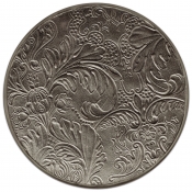 Raynaud Italian Renaissance Platinum Bread Plate / Full Engraved - 6.3"