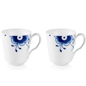 Royal Copenhagen Blue Fluted Mega Mugs / 2 Pack - 12.25 oz.