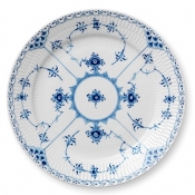 Royal Copenhagen Blue Fluted Half Lace Luncheon Plate - 9.8"