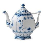 Royal Copenhagen Blue Fluted Full Lace Teapot - 33 oz.